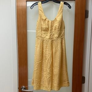 Vince Yellow Textured Dress